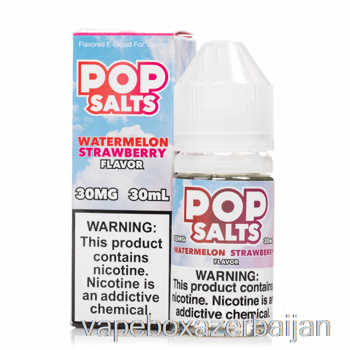 E-Juice Vape Watermelon Strawberry - Pop Salts - 30mL 50mg